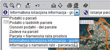 Izberemo orodje 'Info'