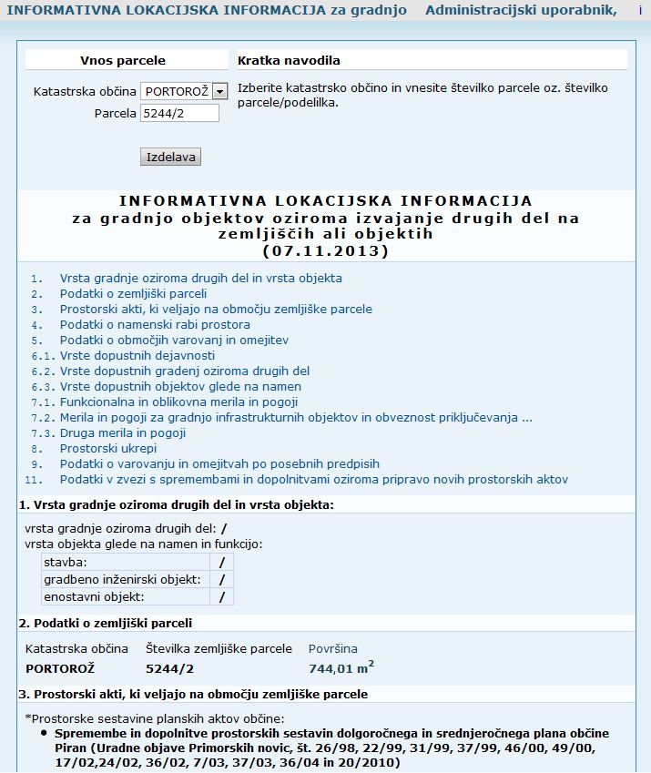 Prikaz informacije